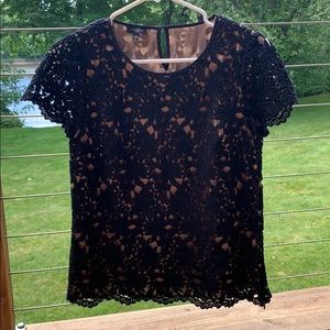 Black lace dressy top